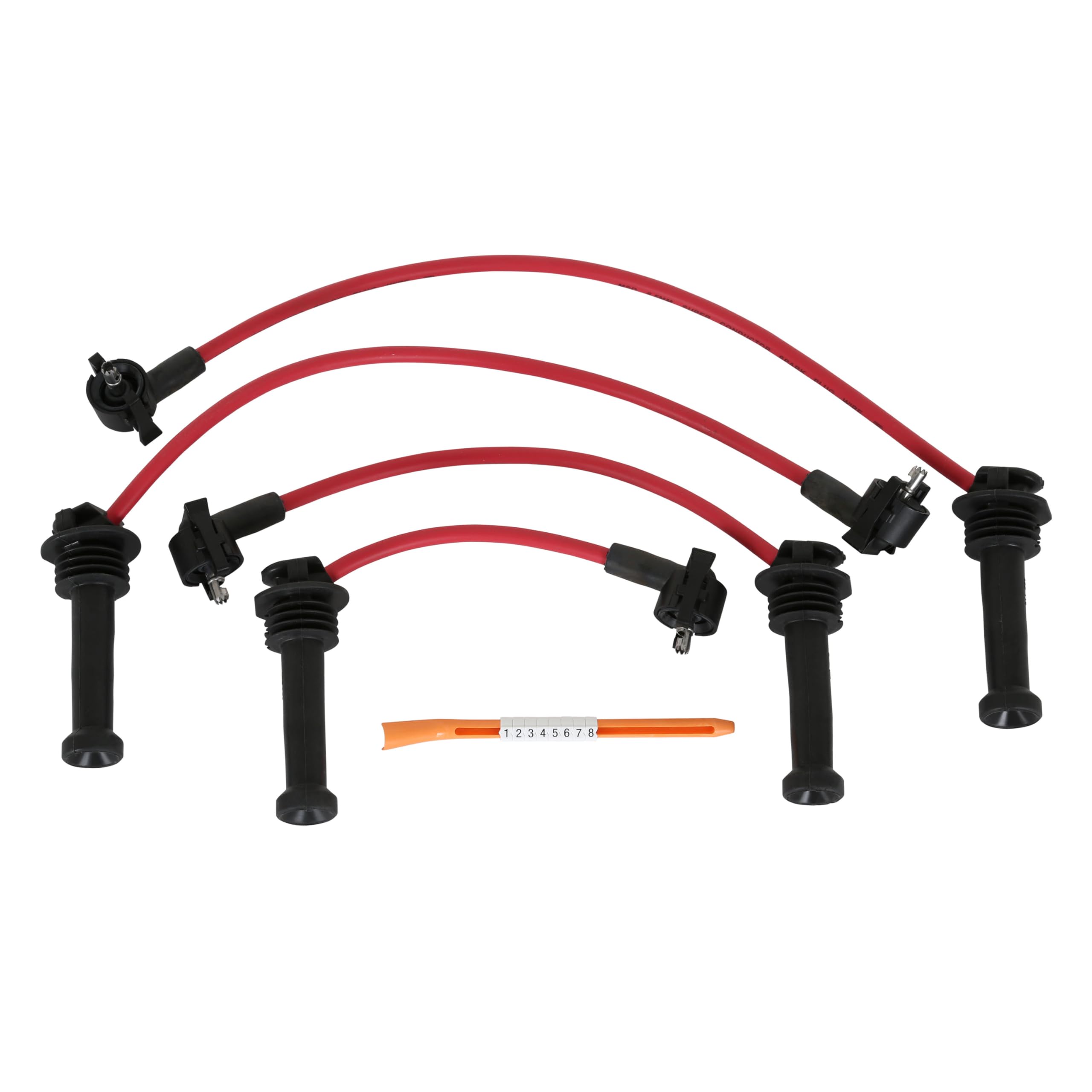 yukitty Amazon.com: MSD 32939 Super Conductor Spark Plug Wire Set, Red
